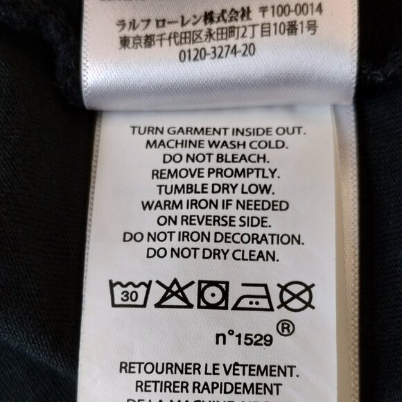 Polo Ralph Lauren Big Pony Jersey Hooded T-Shirt Black Size M - Picture 6 of 8